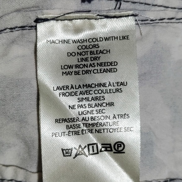 Maeve Anththropologie The Colette Wide Leg Cropped Pants Women Size 28 Nautical - Picture 15 of 16